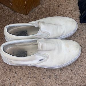 White Slip-On Vans
